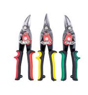 Metal Snips Left/Right/Straight – Aviation Tin Snips Set for Cutting Sheet Metal, Ducting and Roofing, Colour-Coded Handles for Easy Selection